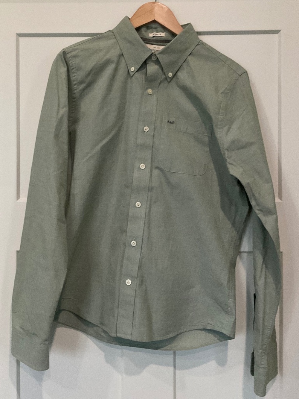 Abercrombie & Fitch Button Down Dress shirt in Sage Green